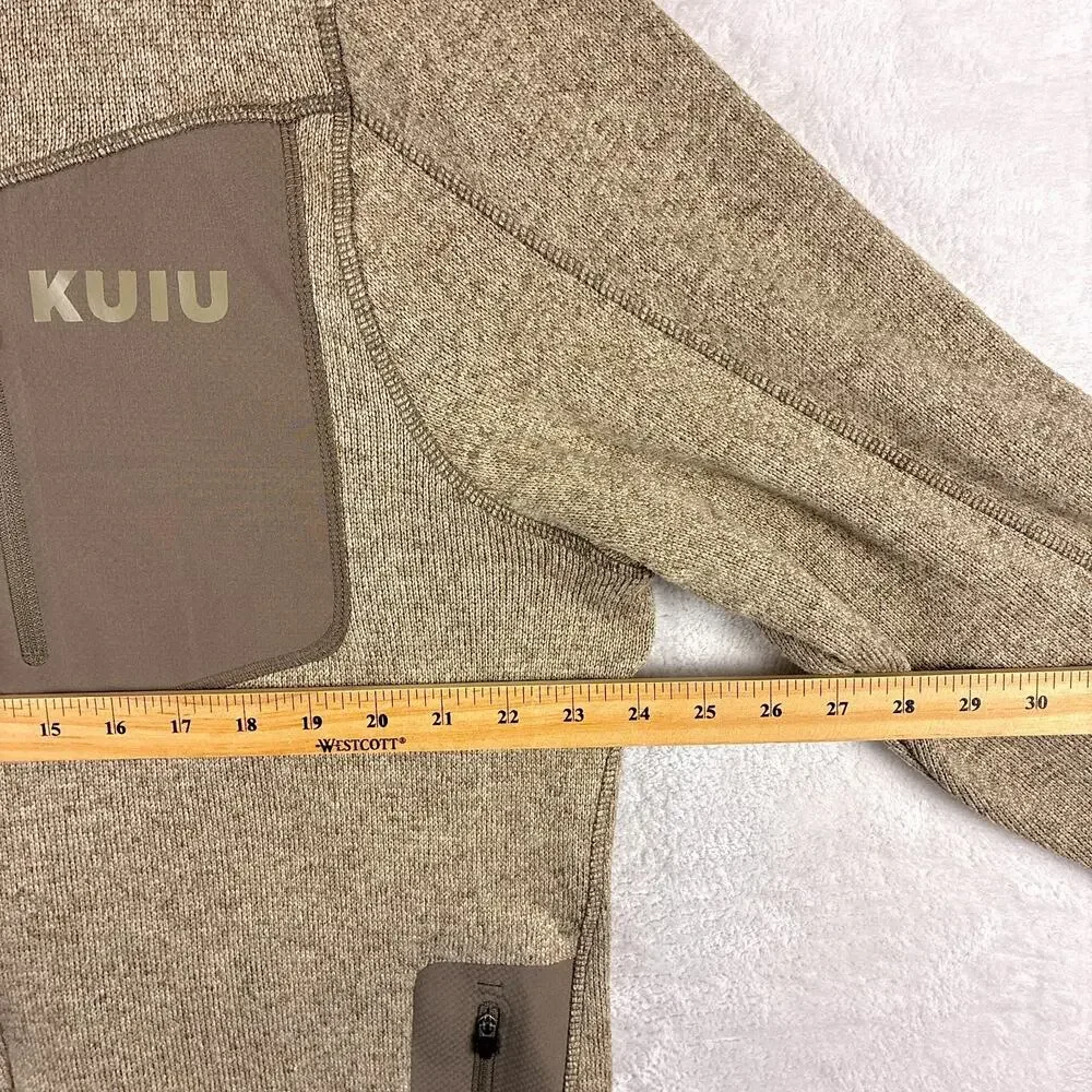 Kuiu Sweater Mens L Brown Fleece Base Camp Full Zip Hunting Outdoors Hiking